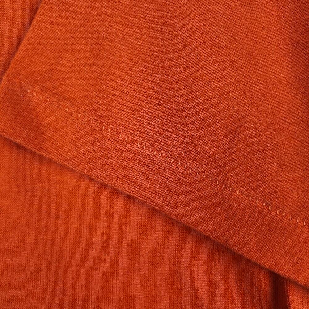 Vintage Hanover Hawks Shirt Mens Large Orange Graphic Logo 80s Virginia School - Picture 3 of 15